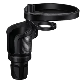 YESIDO C180 3-in-1 Multifunctional Car Cup Holder with Tray – Black