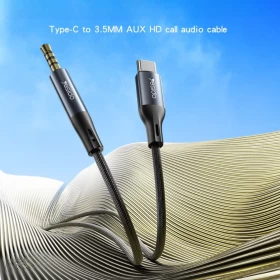YESIDO YAU42 USB-C to 3.5mm AUX Audio Cable (1M) – Black