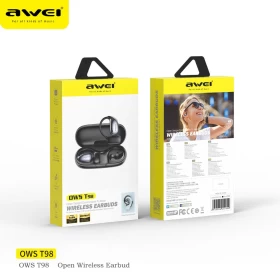 AWEI OWS T98 Liquid Silicone Ear-hook Bluetooth Earphone IPX6 Waterproof